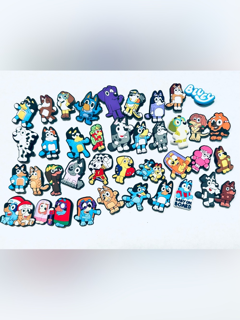 Large 38 Piece Bluey and Friends Characters Kids Shoe Charms for Crocs